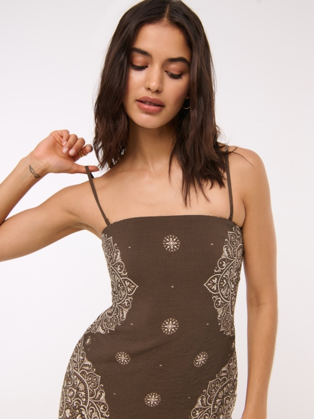 Abercrombie & Fitch Strapless Brown Mini Skort Sz-L - Picture 3 of 15